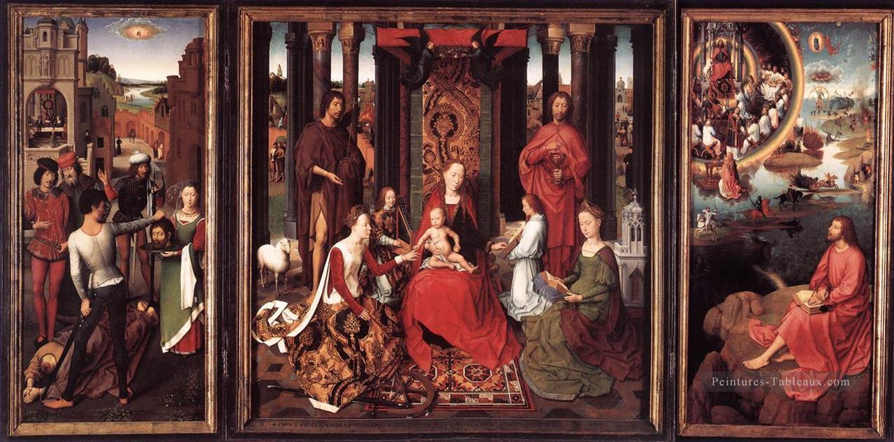 Retable St Jean 1474 hollandais Hans Memling Peintures à l'huile